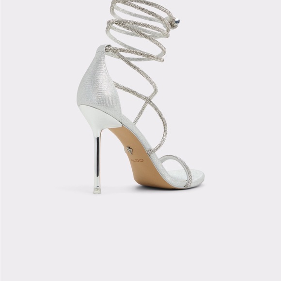 ALDO Silver Strappy Heels - Picture 4 of 15
